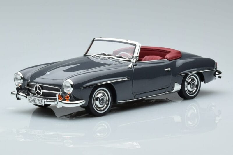 Mercedes 190 SL W121 Roadster Grey Norev 1:18