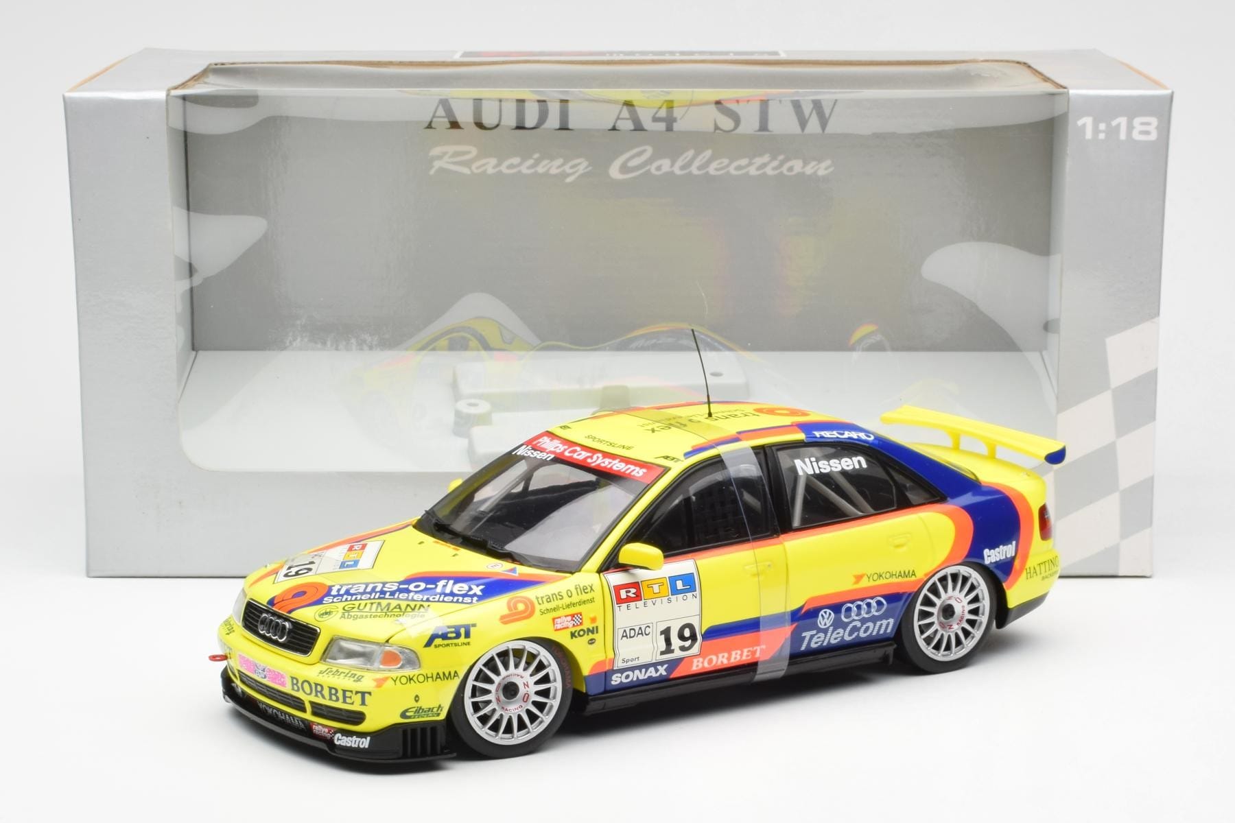 Audi A4 B5 STW #19 Nissen Abt Sportline 1997 UT Models 1:18 39747 Diecast — photo 6 of 6