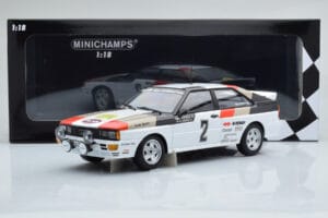 Audi Quattro Audi Sport #1 H. Mikkola / A. Hertz Winners International Swedish Rally 1981 Minichamps 1:18 155811102 Diecast — photo 6 of 6