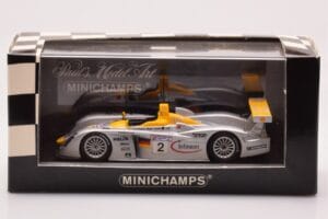 Audi R8 Infineon #2 L. Aiello / R. Capello / Pescatori 2nd Place 24 Hours of Le Mans 2001 Minichamps 1:43 400011202 Diecast — photo 4 of 4