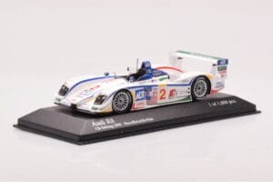 Audi R8 #2 E. Pirro / F. Biela / A. McNish 12 Hours of Sebring 2nd Place 2005 Minichamps 1:43 400051302 Diecast — photo 2 of 4