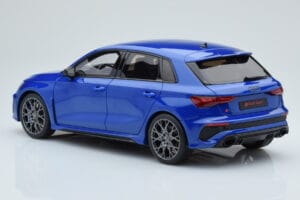 Audi RS3 8Y Sportback Performance Edition Nagaro Blue GT Spirit 1:18 GT884 Resin — photo 4 of 5