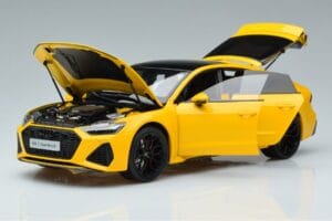 Audi RS7 C8 Sportback Yellow Vossen Rims Limited Edition Kengfai 1:18 VAKF-0335 Diecast — photo 2 of 8