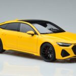 Audi RS7 C8 Sportback Yellow Vossen Rims Limited Edition Kengfai 1:18 VAKF 0335 Diecast - image 6 of 8