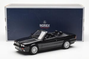 BMW 325i E30 Cabriolet Black Metallic Norev 1:18 183211 Diecast — photo 6 of 6