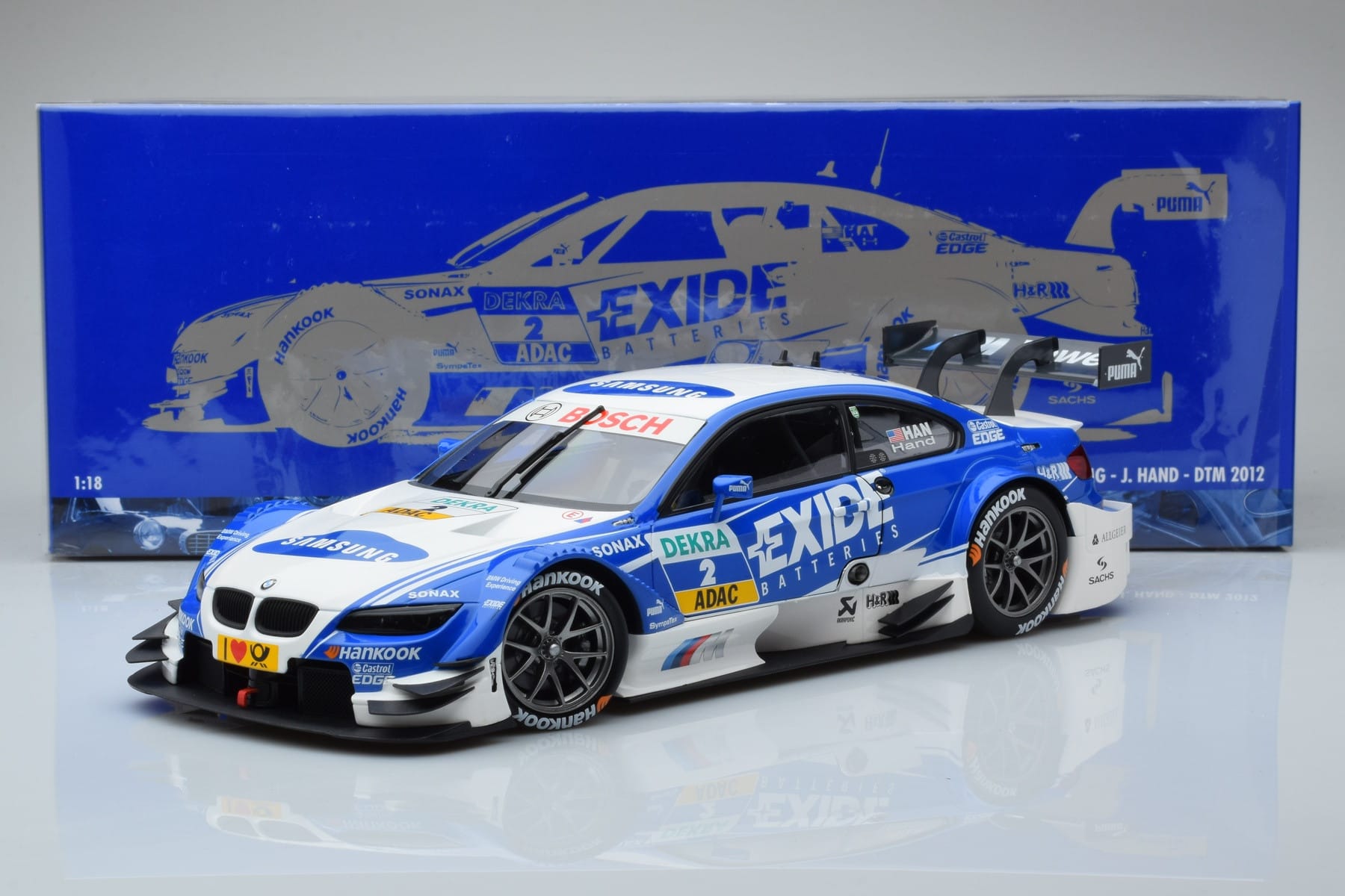 BMW M3 #2 BMW Team RMG A.J. Hand DTM 2012 Minichamps 1:18 100122202 Diecast — photo 8 of 8
