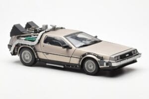 DeLorean DMC-12 Time Machine Back to the Future Silver Sun Star 1:18 2711 Diecast — photo 6 of 8