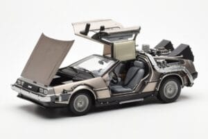 DeLorean DMC-12 Time Machine Back to the Future Silver Sun Star 1:18 2711 Diecast — photo 8 of 8