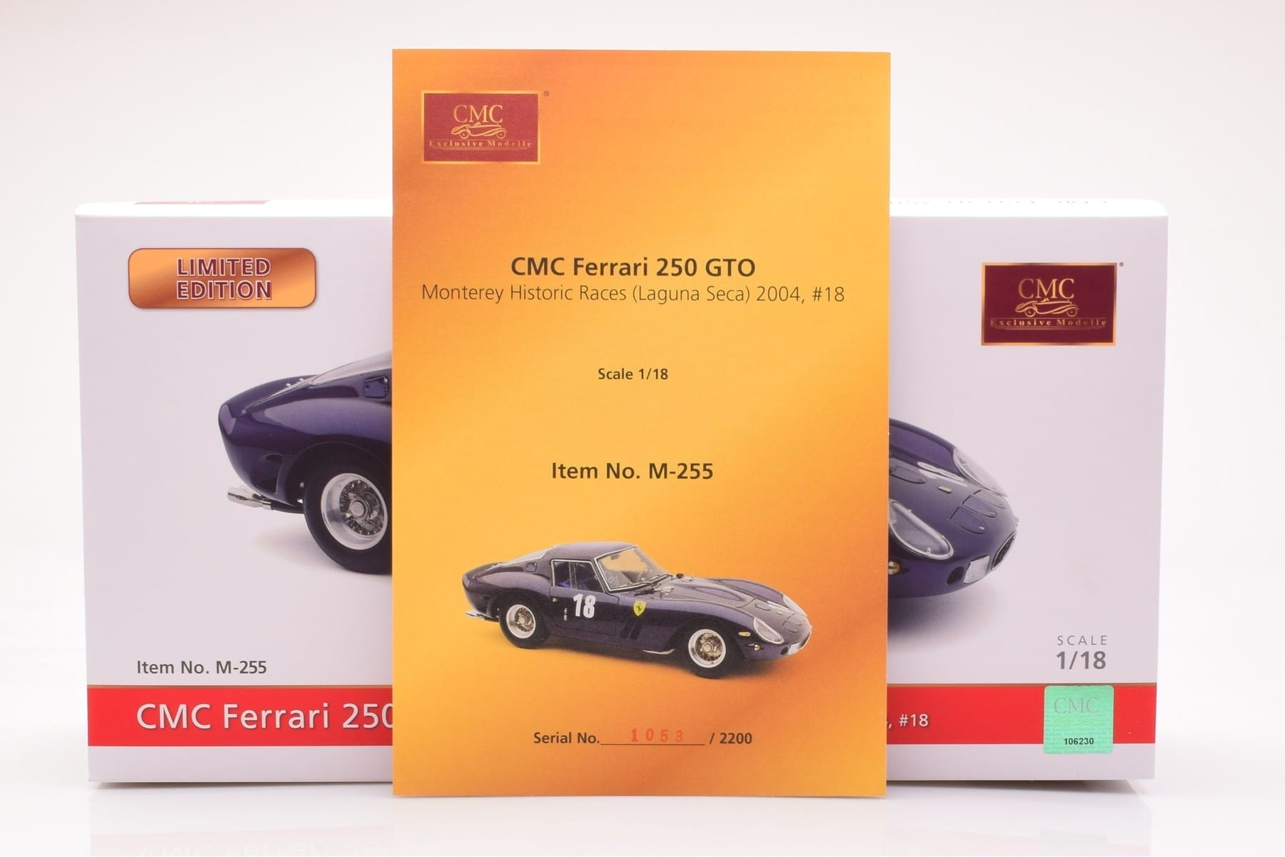 Ferrari 250 GTO Monterey Historic Races Laguna Seca 2004 CMC 1:18 M-255 Diecast — photo 6 of 7