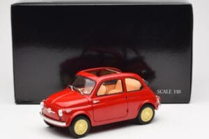 Fiat Nuova 500 Coral Red Kyosho 1:18 08966R Diecast — photo 8 of 8