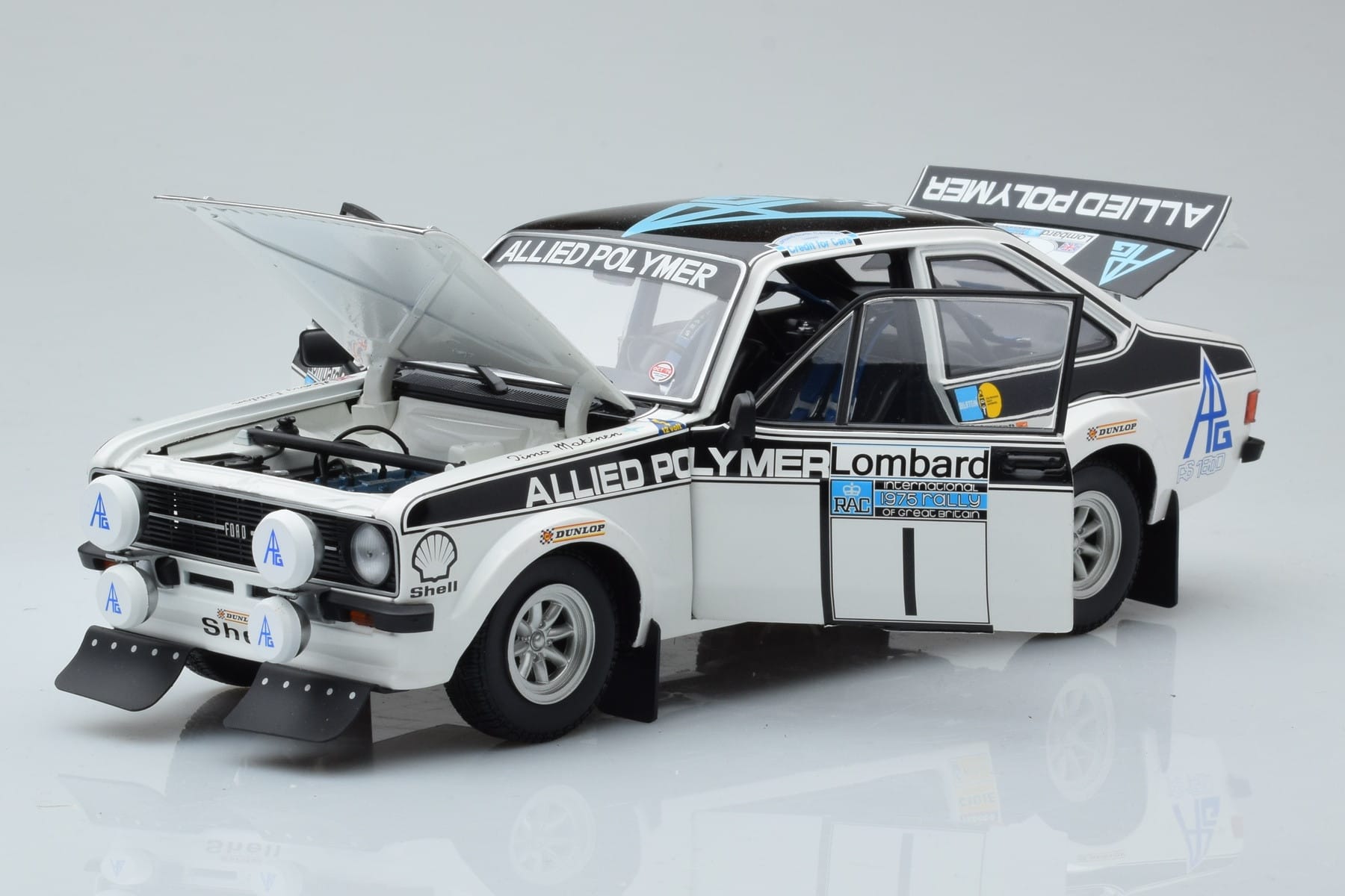 Ford Escort RS 1800 Allied Polymer #1 T. Makinen / H. Liddon Winner RAC Rally 1975 Minichamps 1:18 100758401 Diecast — photo 2 of 8