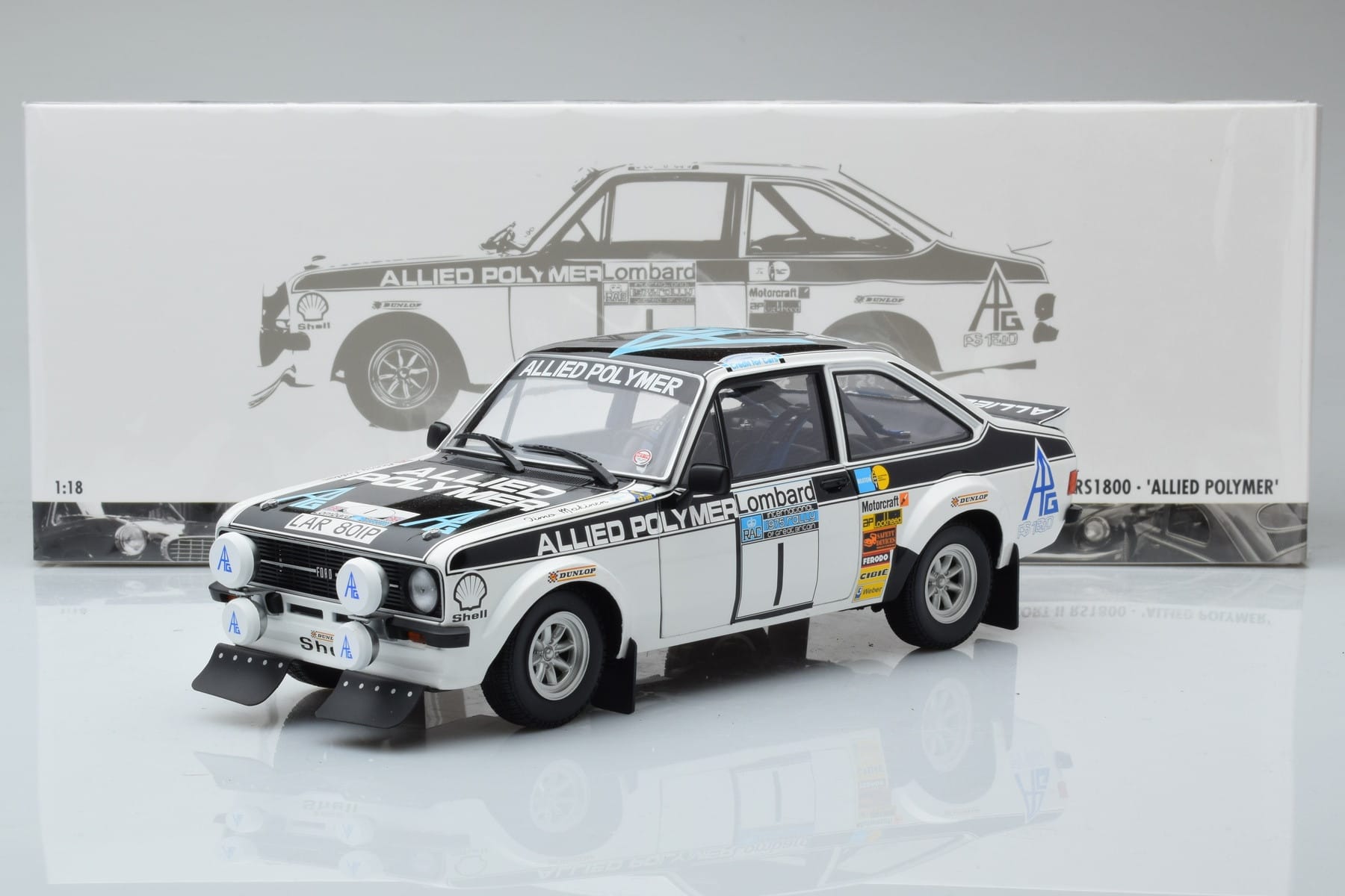 Ford Escort RS 1800 Allied Polymer #1 T. Makinen / H. Liddon Winner RAC Rally 1975 Minichamps 1:18 100758401 Diecast — photo 8 of 8