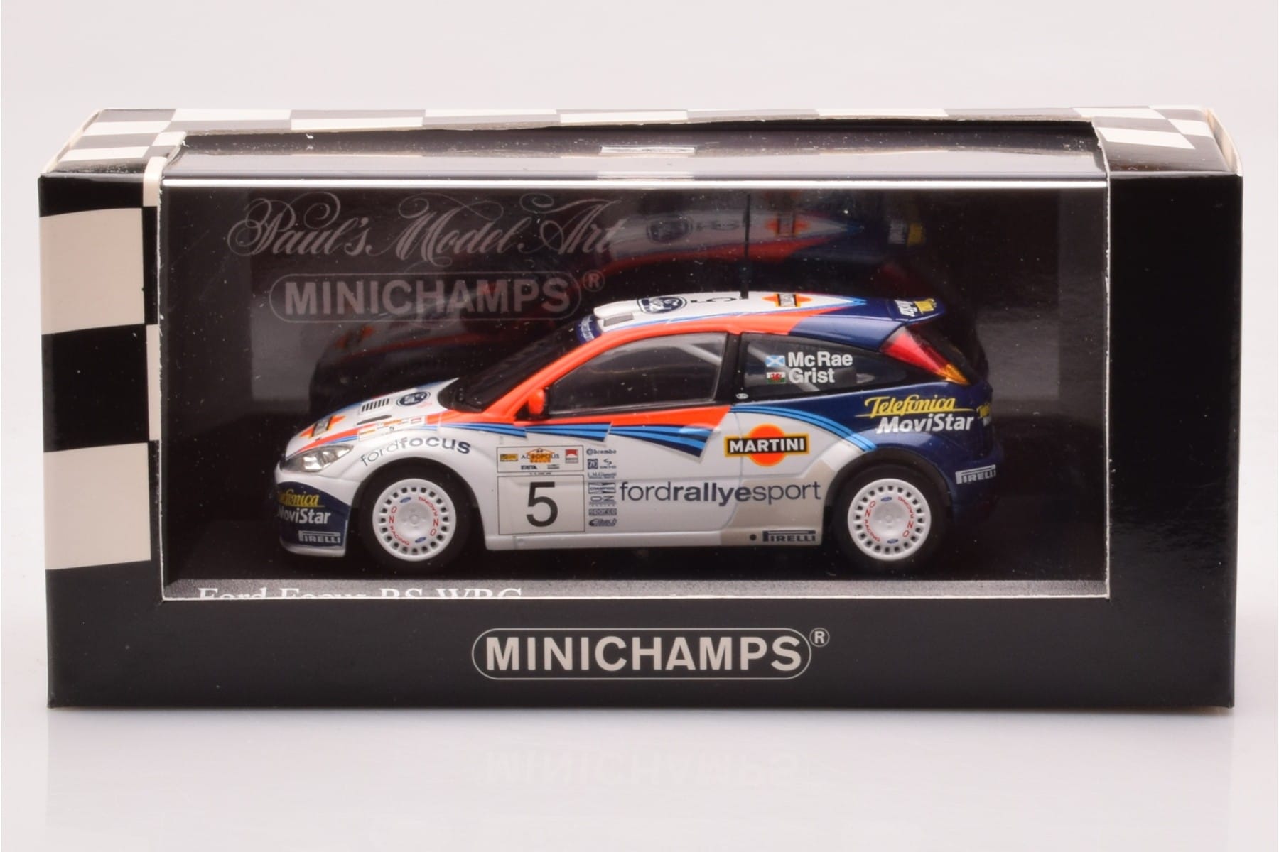 Ford Focus RS WRC #5 C. McRae / N. Grist Rally Acropolis Winner 2002 Minichamps 1:43 430028905 Diecast — photo 4 of 4