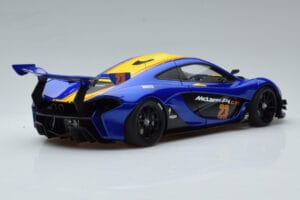 McLaren P1 GTR Blue With Yellow Stripes AUTOart 1:18 81542 Composite — photo 3 of 7