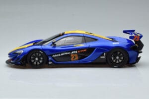 McLaren P1 GTR Blue With Yellow Stripes AUTOart 1:18 81542 Composite — photo 4 of 7