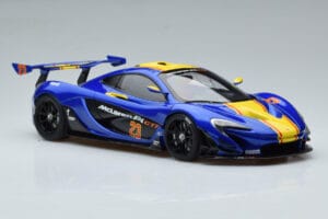 McLaren P1 GTR Blue With Yellow Stripes AUTOart 1:18 81542 Composite — photo 5 of 7