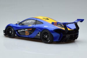 McLaren P1 GTR Blue With Yellow Stripes AUTOart 1:18 81542 Composite — photo 6 of 7