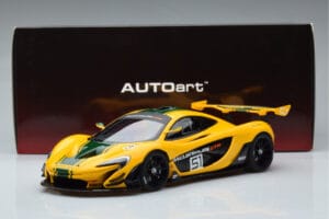 McLaren P1 GTR Yellow With Green Stripes AUTOart 1:18 81544 Composite — photo 7 of 7