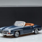 Mercedes 190 SL W121 Roadster Blue Norev 1:18 - image 8 of 8