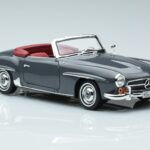 Mercedes 190 SL W121 Roadster Grey Norev 1:18 183402 Diecast - image 5 of 8