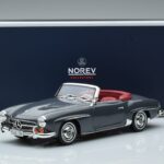 Mercedes 190 SL W121 Roadster Grey Norev 1:18 183402 Diecast - image 8 of 8