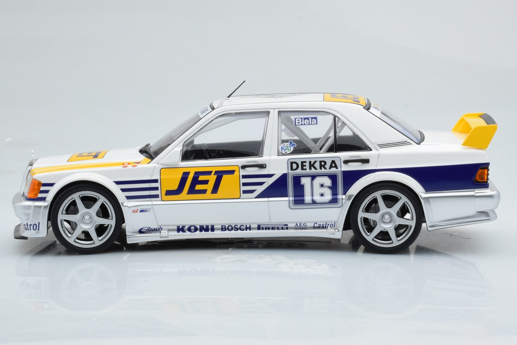 Mercedes 190E 2.5-16 W201 EVO 1 Jet #16 F. Biela Team Ms-Jet Racing DTM 1990 Minichamps 1:18 155903616 Diecast — photo 3 of 6