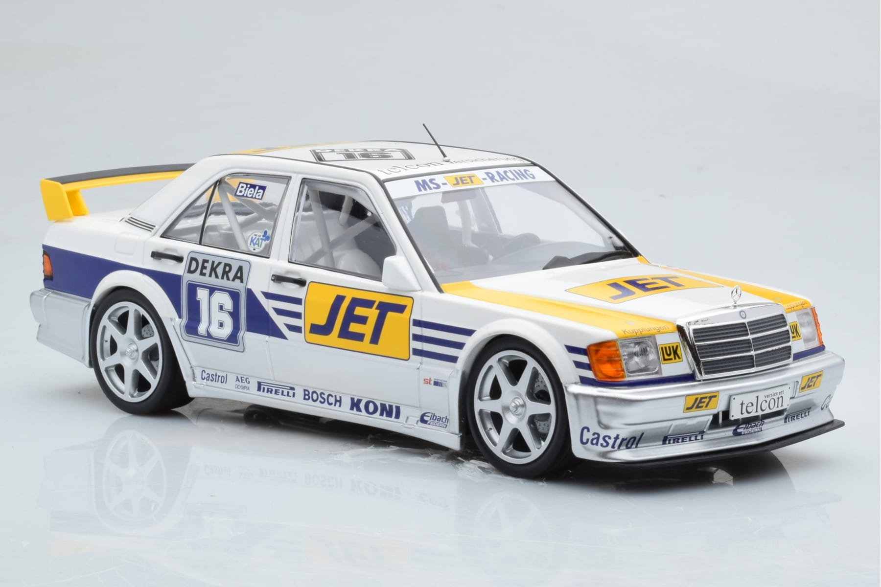 Mercedes 190E 2.5-16 W201 EVO 1 Jet #16 F. Biela Team Ms-Jet Racing DTM 1990 Minichamps 1:18 155903616 Diecast — photo 4 of 6