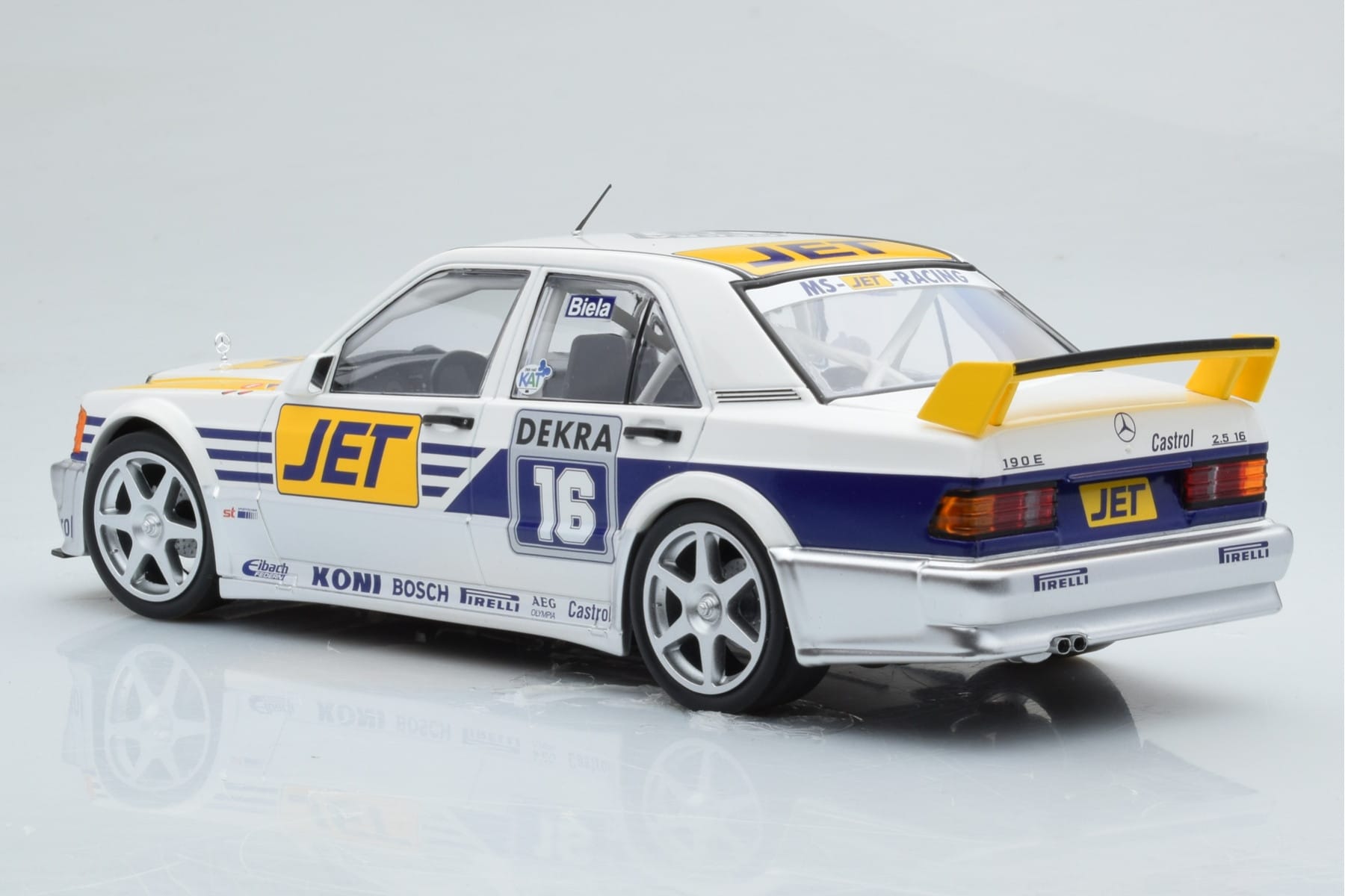 Mercedes 190E 2.5-16 W201 EVO 1 Jet #16 F. Biela Team Ms-Jet Racing DTM 1990 Minichamps 1:18 155903616 Diecast — photo 5 of 6