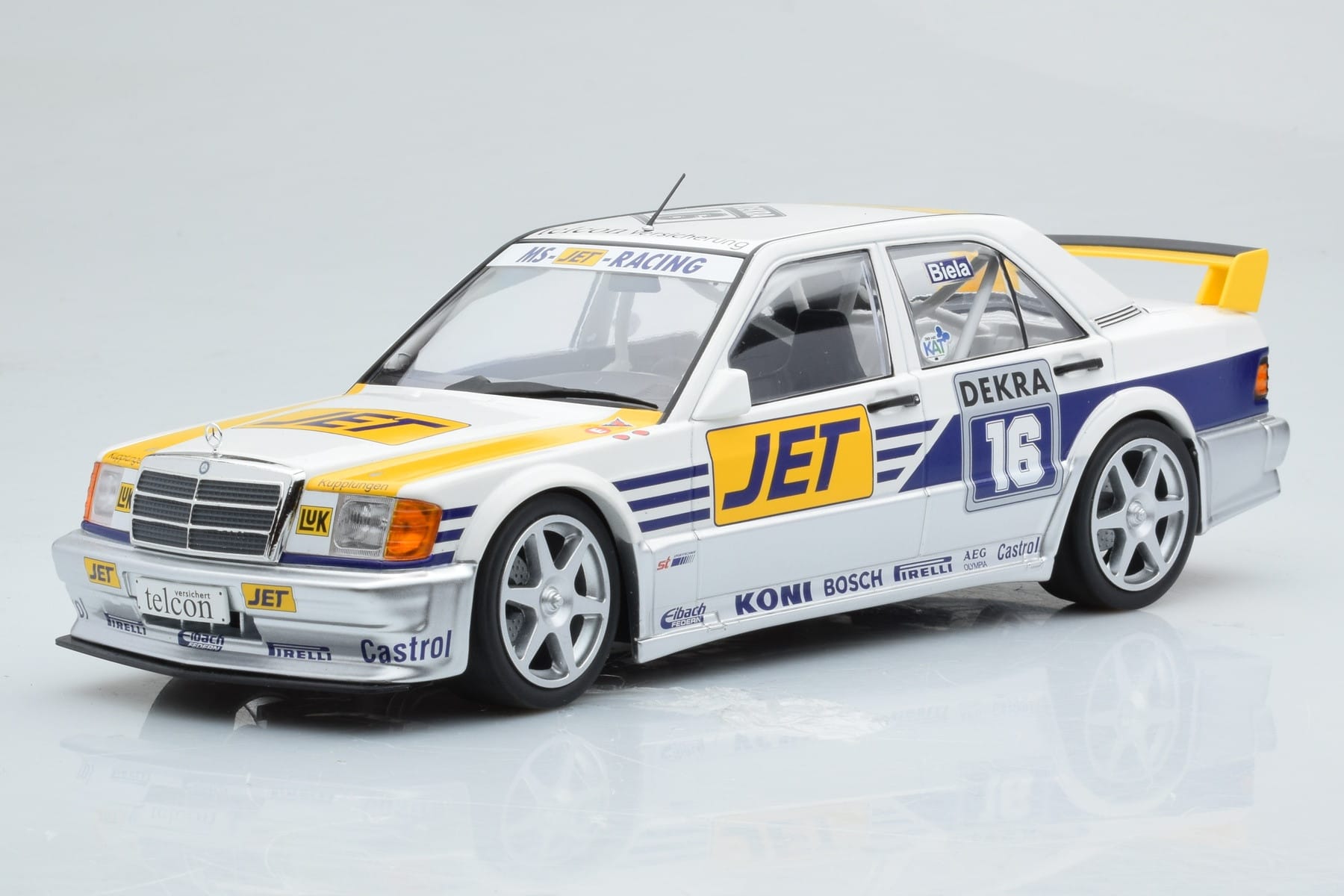 Mercedes 190E 2.5-16 W201 EVO 1 Jet #16 F. Biela Team Ms-Jet Racing DTM 1990 Minichamps 1:18 155903616 Diecast