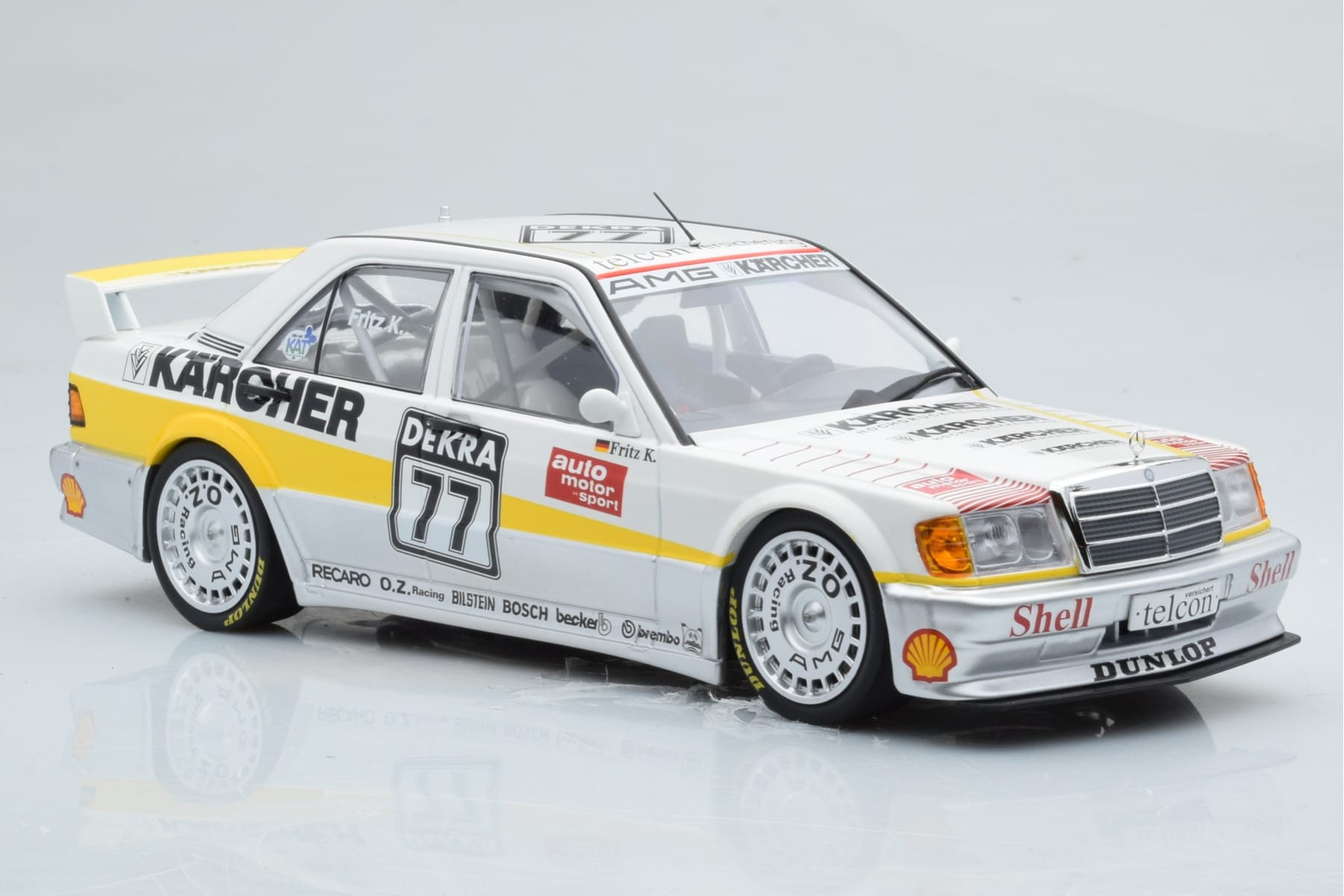 Mercedes 190E 2.5-16 W201 EVO 1 Karcher #77 F. Kreutzpointer Team AMG-Mercedes DTM 1990 Minichamps 1:18 155903677 Diecast — photo 4 of 6