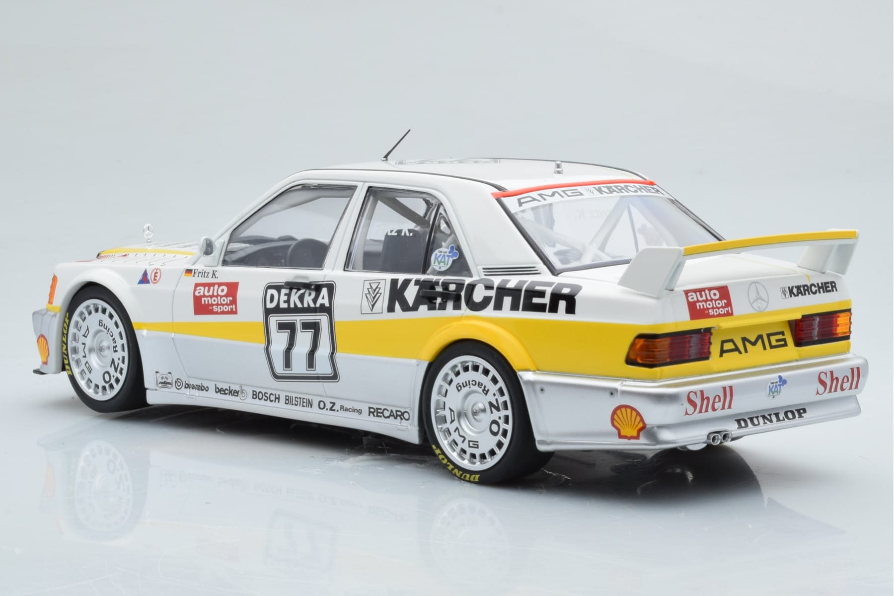 Mercedes 190E 2.5-16 W201 EVO 1 Karcher #77 F. Kreutzpointer Team AMG-Mercedes DTM 1990 Minichamps 1:18 155903677 Diecast — photo 5 of 6