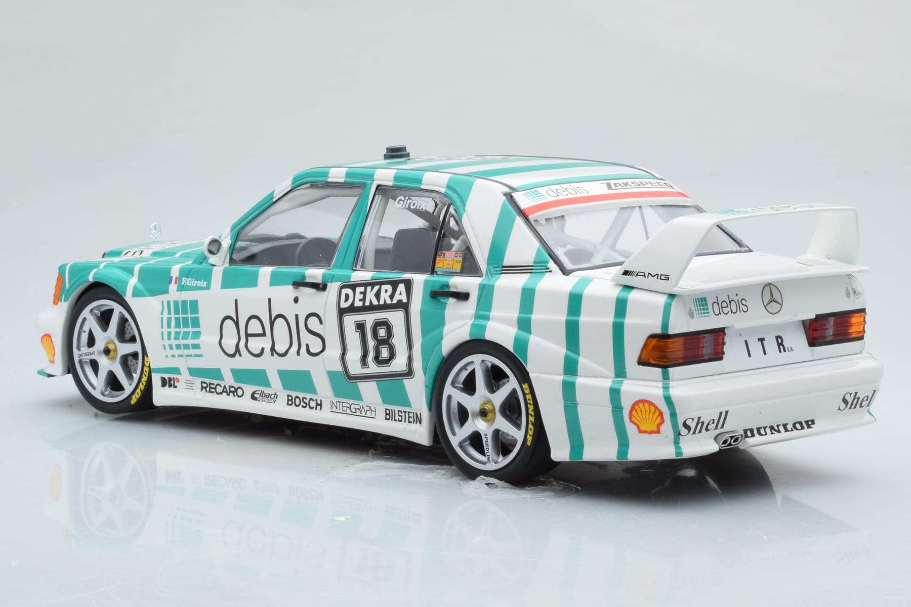 Mercedes 190E 2.5-16 W201 EVO 2 Debis #18 F. Giroix Team Zackspeed DTM 1991 Minichamps 1:18 155913618 Diecast — photo 5 of 6