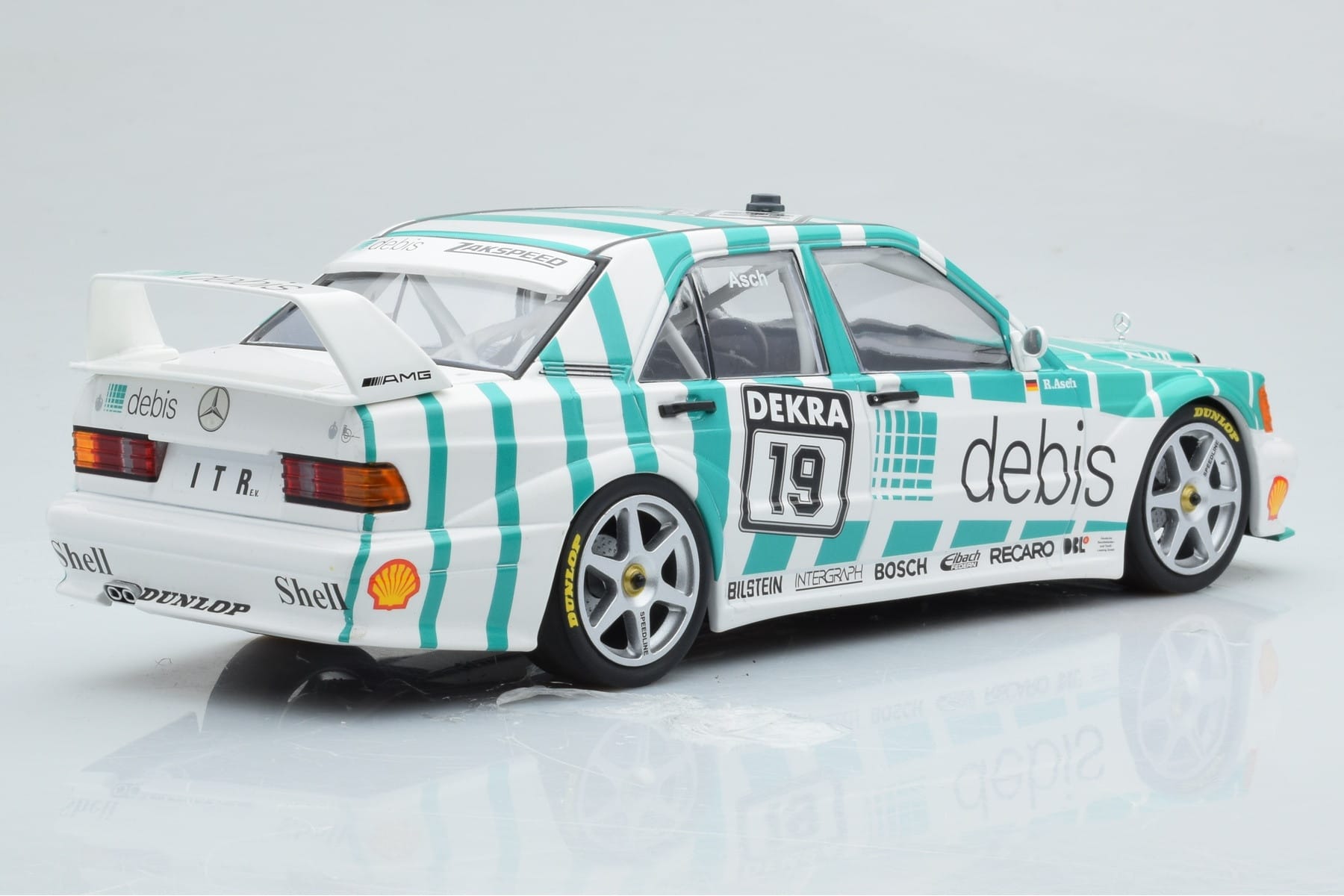 Mercedes 190E 2.5-16 W201 EVO 2 Debis #19 R. Asch Team Zackspeed DTM 1991 Minichamps 1:18 155913619 Diecast — photo 2 of 6