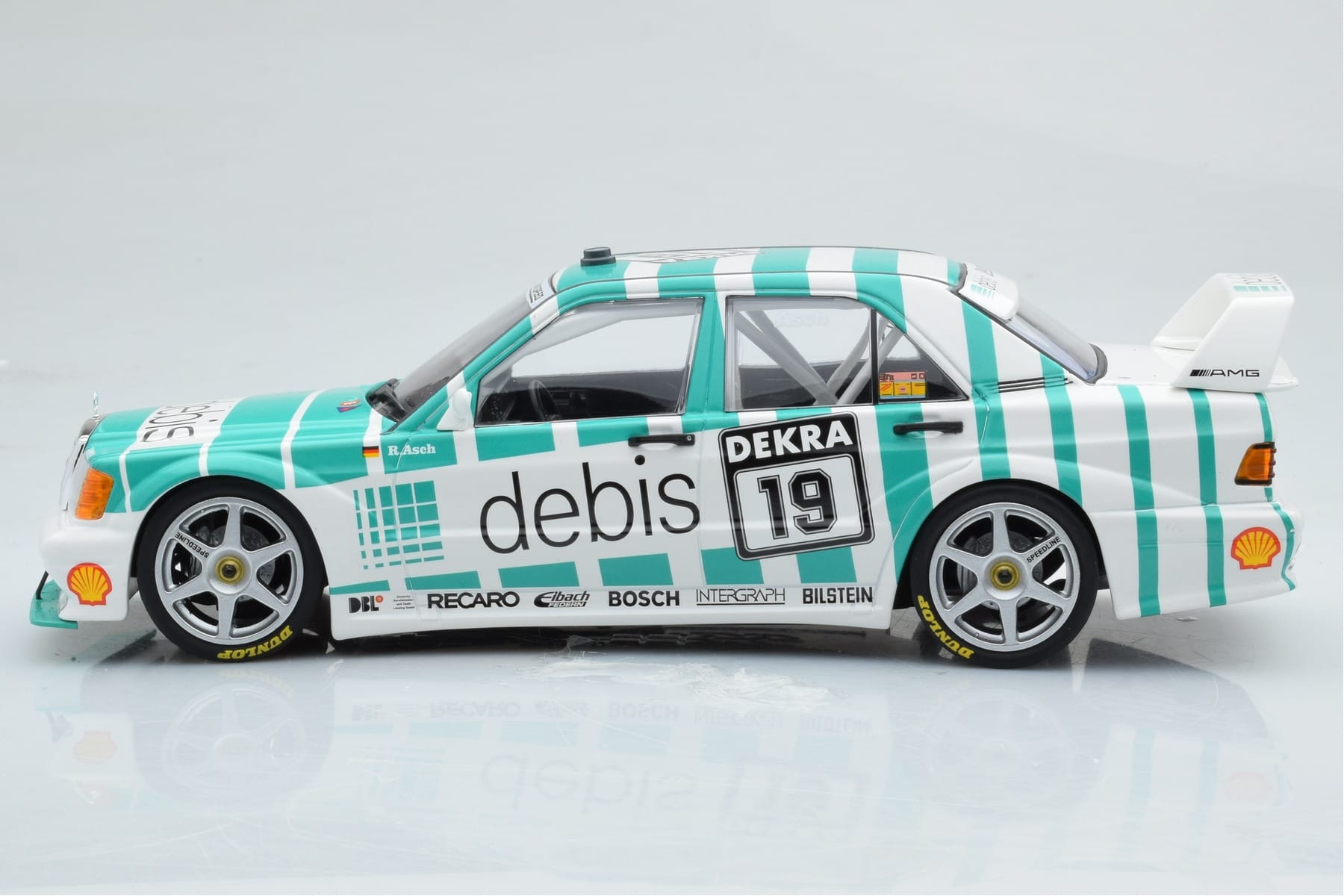 Mercedes 190E 2.5-16 W201 EVO 2 Debis #19 R. Asch Team Zackspeed DTM 1991 Minichamps 1:18 155913619 Diecast — photo 3 of 6