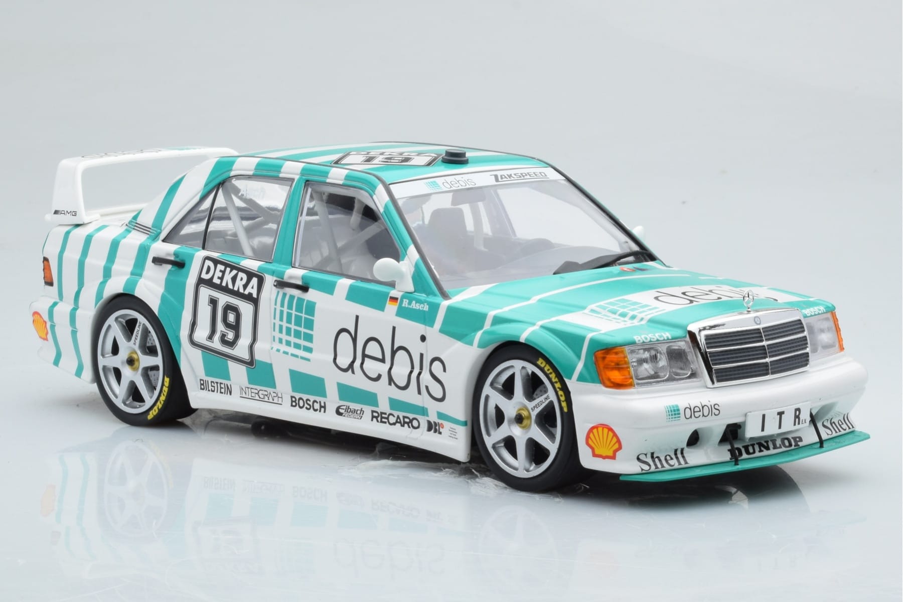 Mercedes 190E 2.5-16 W201 EVO 2 Debis #19 R. Asch Team Zackspeed DTM 1991 Minichamps 1:18 155913619 Diecast — photo 4 of 6