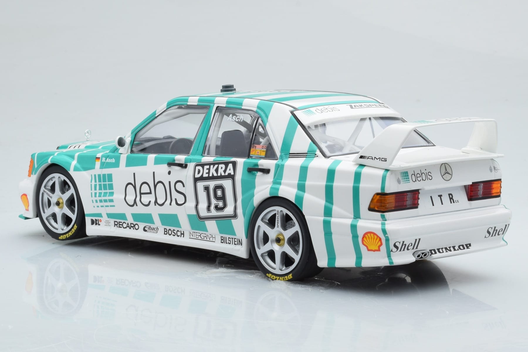 Mercedes 190E 2.5-16 W201 EVO 2 Debis #19 R. Asch Team Zackspeed DTM 1991 Minichamps 1:18 155913619 Diecast — photo 5 of 6