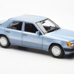 Mercedes 230E W124 Light Blue Metallic Norev 1:18 - image 6 of 8
