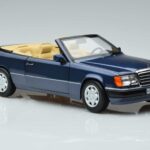 Mercedes 300 CE-24 A124 Cabriolet Nautical Blue Limited Edition Norev 1:18 183879 Diecast - image 5 of 7