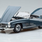 Mercedes 300 SL W198 Roadster Blue Norev 1:18 - image 2 of 9