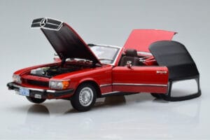 Mercedes 450 SL R107 US Version Red Norev 1:18 183729 Diecast — photo 2 of 8