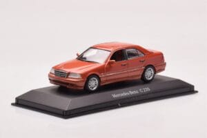 Mercedes C-Class W202 C220 Orange Metallic Dealer Edition Minichamps 1:43 B66005747 Diecast — photo 2 of 4