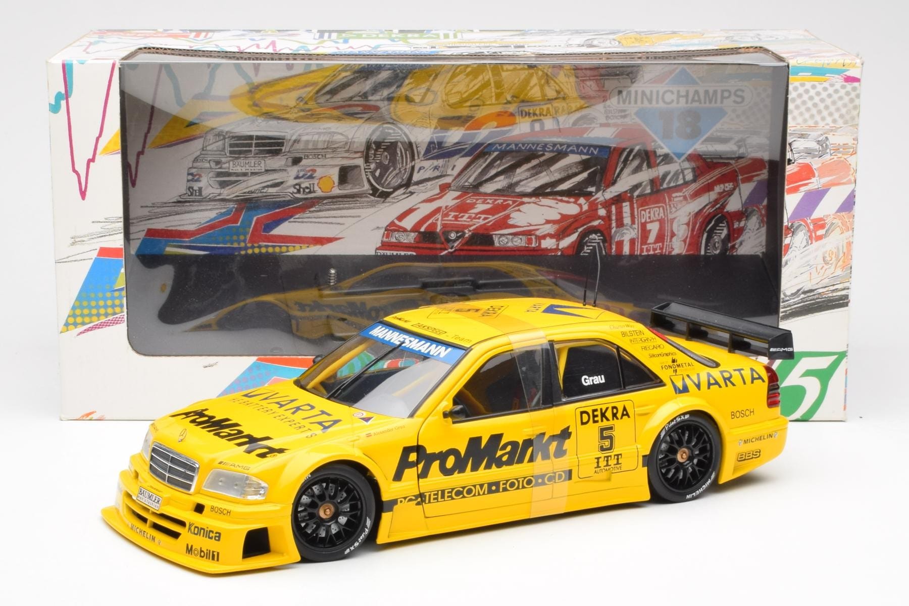 Mercedes C-Class W202 #5 Team Zakspeed Grau DTM 1995 UT Models 1:18 180953305 Diecast — photo 6 of 6