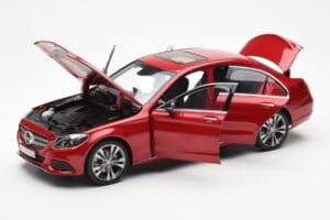 Mercedes C-Class W205 Red Metallic Asia Exclusive Norev 1:18 183835 Diecast — photo 2 of 8