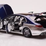 Mercedes Maybach S680 W223 Nautical Blue Cirrus Silver Almost Real 1:18 - image 5 of 8
