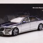 Mercedes Maybach S680 W223 Nautical Blue Cirrus Silver Almost Real 1:18 - image 8 of 8