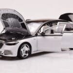 Mercedes Maybach S680 W223 Obsidian Black Diamond White Almost Real 1:18 - image 2 of 7