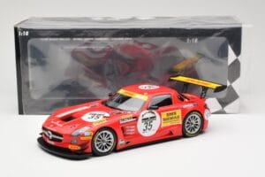 Mercedes SLS AMG GT3 #35 Team Black Falcon T. Heyer / Jafer / Lemeret 24 Hours of Spa 2011 Minichamps 1:18 151113135 Diecast — photo 6 of 6