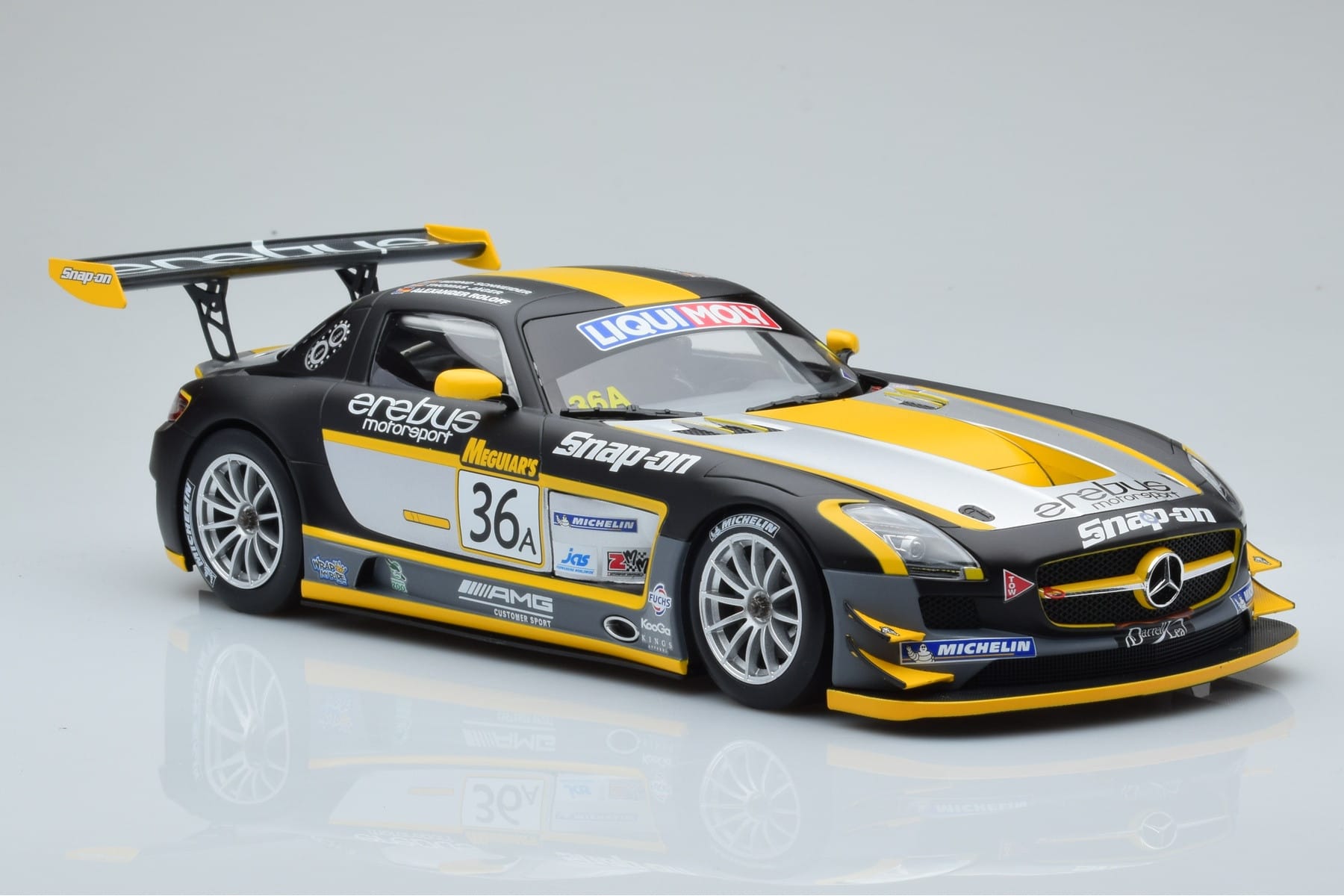 Mercedes SLS AMG GT3 Team Erebus Motorsport #36 B. Schneider / A. Jager / C. Roloff Winners Bathurst 12 Hours 2013 Minichamps — photo 4 of 6