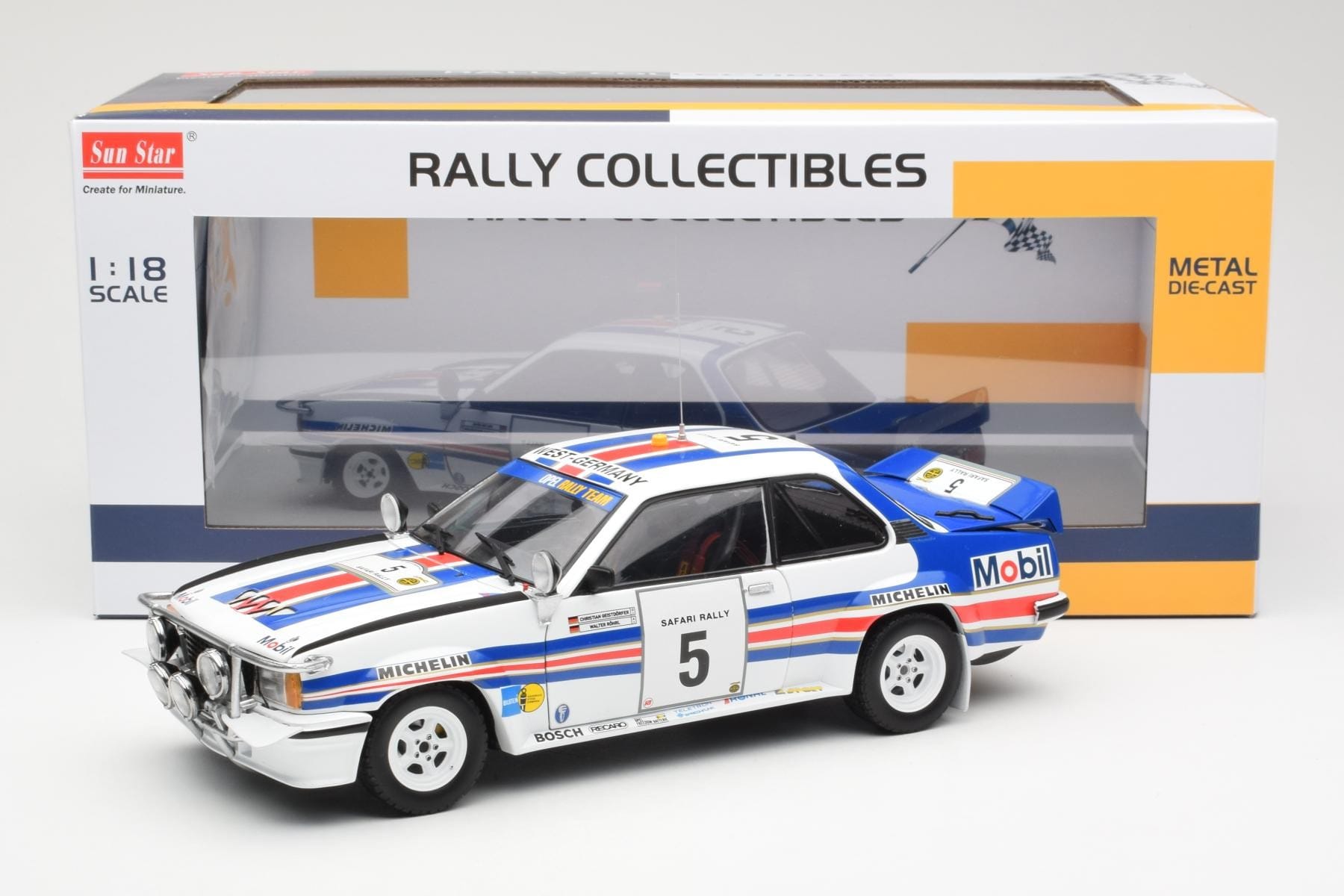 Opel Ascona 400 #5 W. Rohrl / C. Geistdorfer Safari Rally World Champion 1982 Sun Star 1:18 5378 Diecast — photo 8 of 8