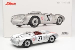 Porsche 550 RS Spyder #37 H. Polensky / R. von Frankenberg 24 Hours of Le Mans 1955 Schuco 1:18 450033400 Diecast — photo 8 of 8